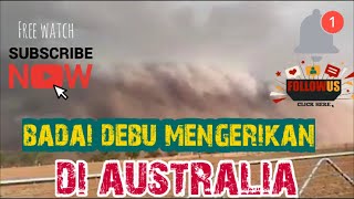 Awan debu dengan cepat bergerak melintasi kota Nynga, Australia, dan memerah pada 16 Januari.