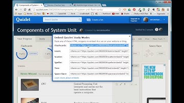 Embedding Quizlet Flashcards in SchoolFusion
