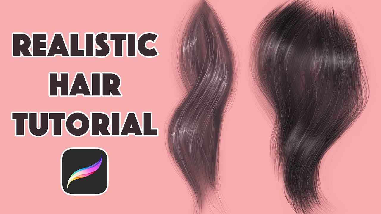 How to Draw Realistic Hair Digitally | Procreate Tutorial - YouTube
