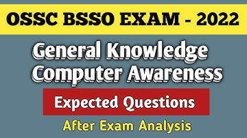 OSSC BSSO 2022 | Expected Questions | GK | CA