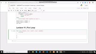 Python - Lecture 11 | For Loop in Pyhton