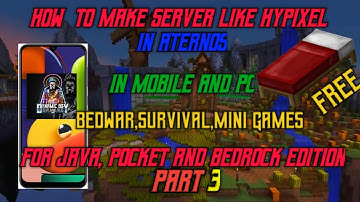 Part 3 //How to make server in aternos like Hypixel,tg network,Demon smp #minecraft