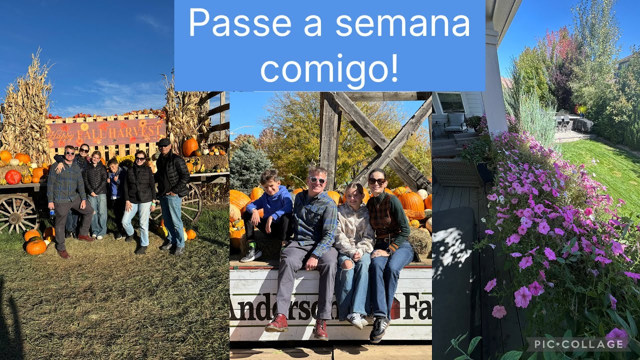 Passe a semana comigo! Tour do jardim no fim do verão | Atividades de outono com a família 