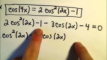 Using Double Angle Identities to Solve Equations, Example 1