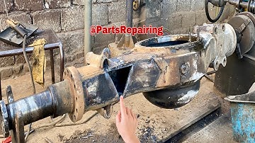 A complete procedure for repairing broken truck rear axle housing | Broken rear axle tube rebuild