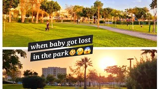 when baby got lost in park👶😢! #family #familyvlog #qatarvlog #park #qatartravelvlog