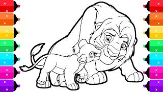 Mufasa Loves Simba | The Lion King Coloring Pages Mufasa Loves Simba | The Lion King Coloring Pages