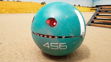 Robot Pacman, Gladiator Robot, and Flying Robot Clash in a Thrilling Maze Adventure