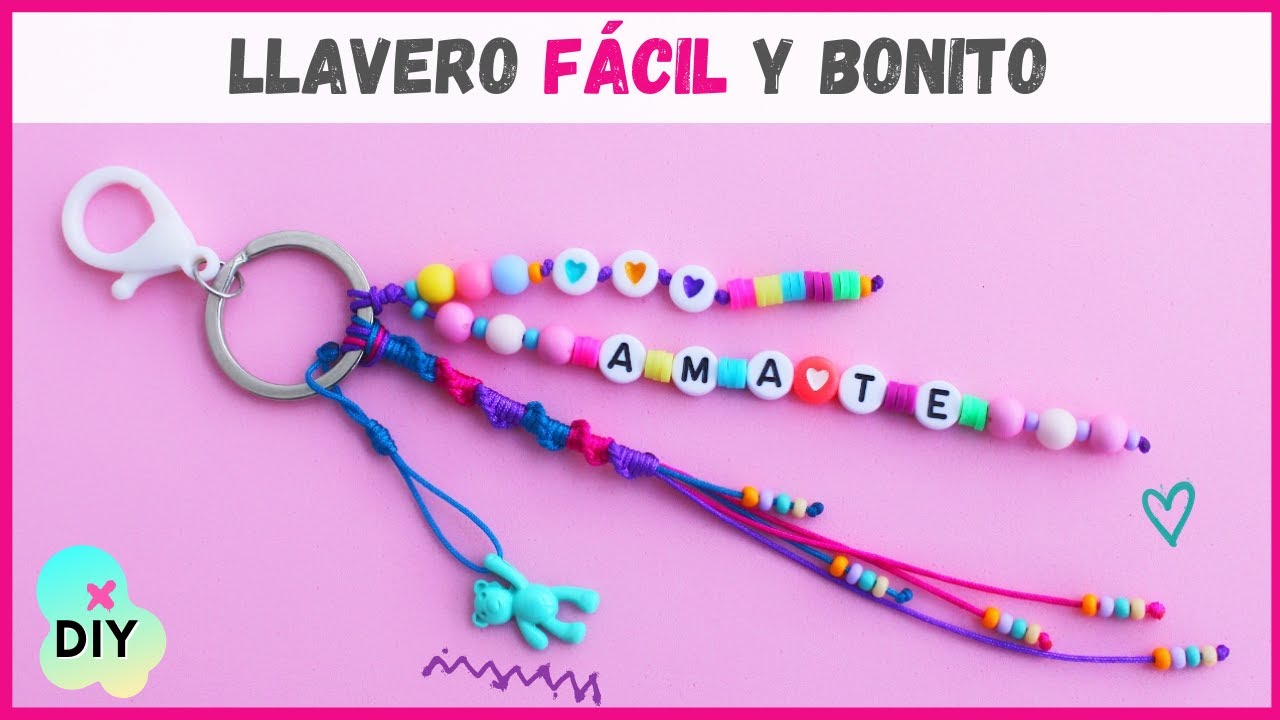 Como hacer LLAVERO de MODA aesthetic fáciles y bonitos