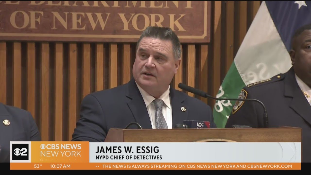 NYPD announces arrest after officer shot in Queens - YouTube