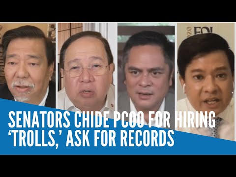 Senators chide PCOO for hiring ‘trolls,’ ask for records