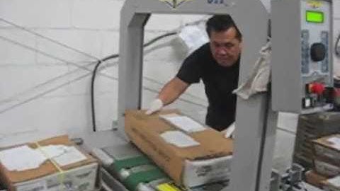 Dynaric ST1 Fully Automatic High-Speed Strapper Strapping US Mail Trays | ProPac.com