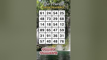 Find 3 pairs of identical numbers/WHAT