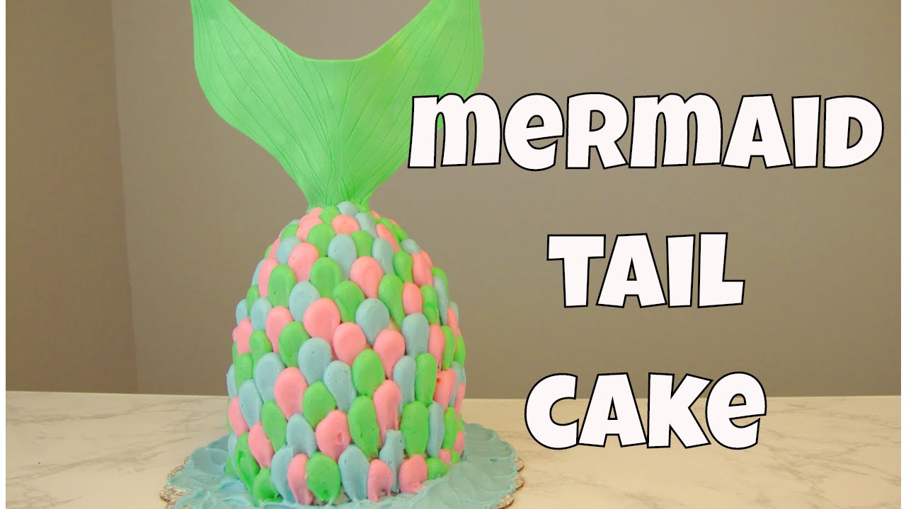 How to make a MERMAID TAIL CAKE with buttercream frosting | Sweetwater Cakes
