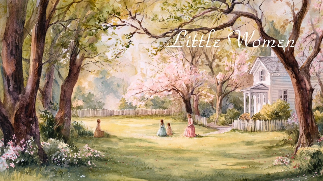 Calm Literary Music ☕️ Inspired by Little Women – A Spring Garden Morning