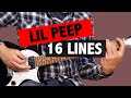 Lil Peep - 16 Lines // Guitar Lesson   FREE TAB (How to play, tutorial)