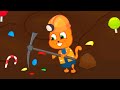 Cats Family in English - Chocolate Cave Cartoon for Kids