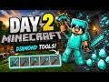 Minecraft Hardcore Day 2 – FULL Diamond Tools Already?! 💎🔥