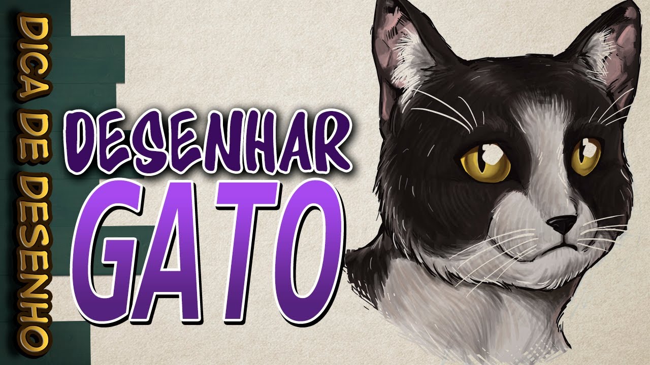 Como desenhar um gato  Tutorial de desenho passo a passo