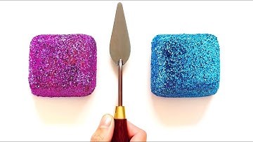 GuessThe Final Color🎨Mixing Color With Clay,Powder,Acrylic,glitter|Satisfying video|Colormixing|Art