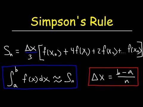 सिम्पसन का नियम और संख्यात्मक एकीकरण