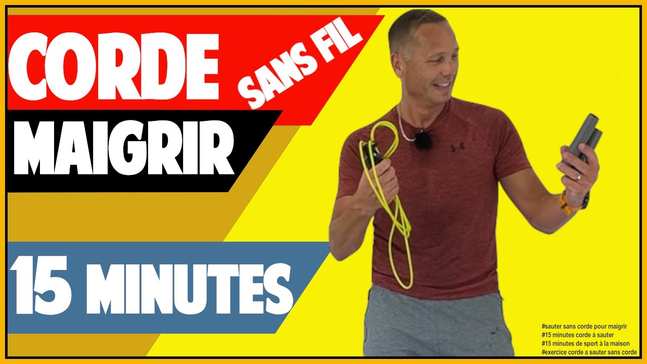 Corde à sauter sans fil - 15 minutes pour maigrir (exercice à la maison) 