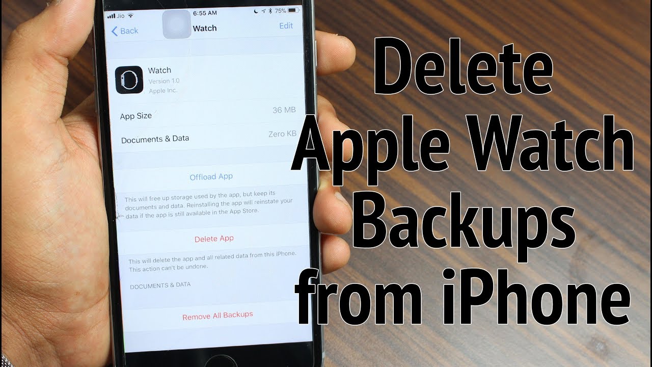 How to Delete Apple Watch Backups from iPhone - YouTube