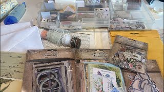 Organize new tim holtz ephemera, ephemera folder, dollar tree jj challenge OH MY - LETS CRY
