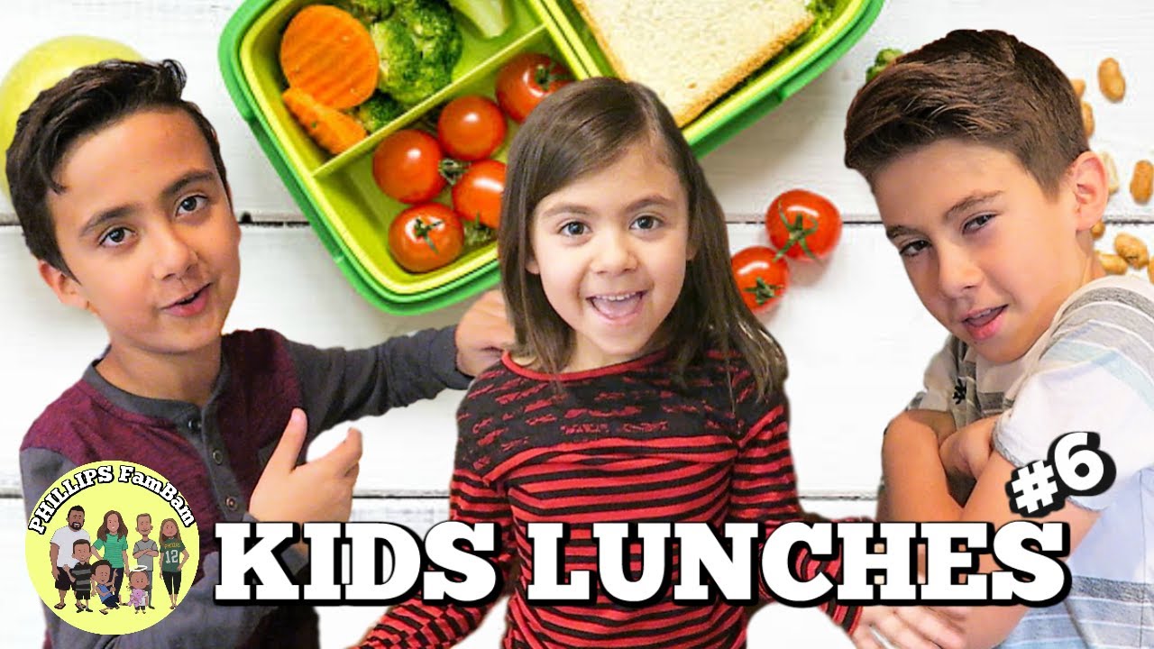 KIDS SCHOOL LUNCH IDEAS | KIDS PACKING THEIR OWN LUNCHES COLLAB w/ THE WADS | PHILLIPS FamBam