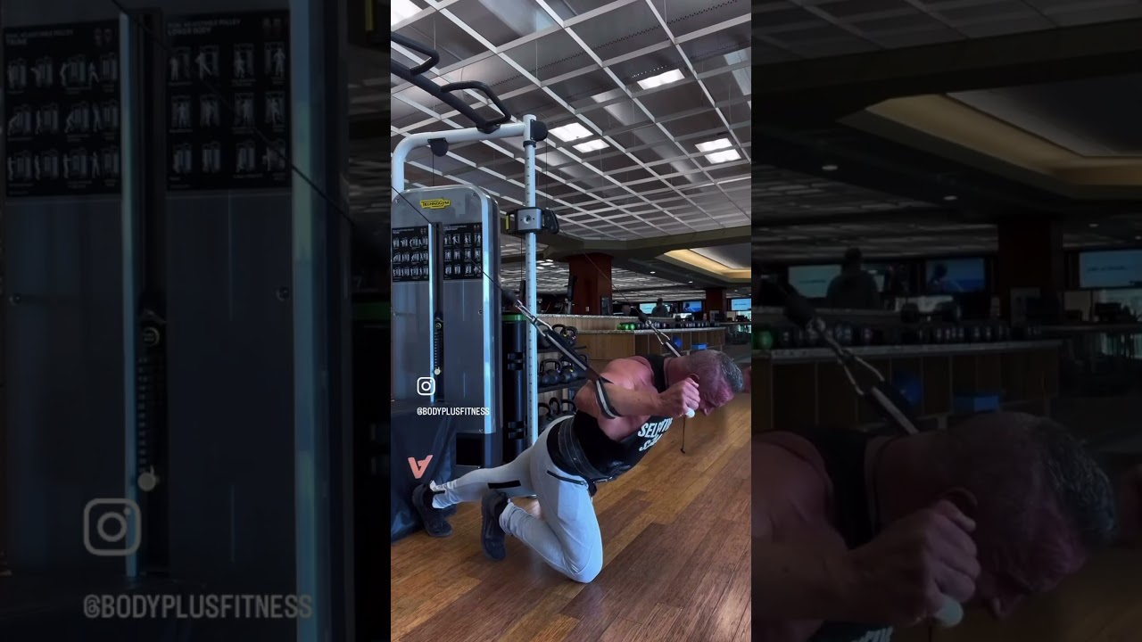 If you wanna hit some really heavy cable crossovers, put a bench or platform for you to brace