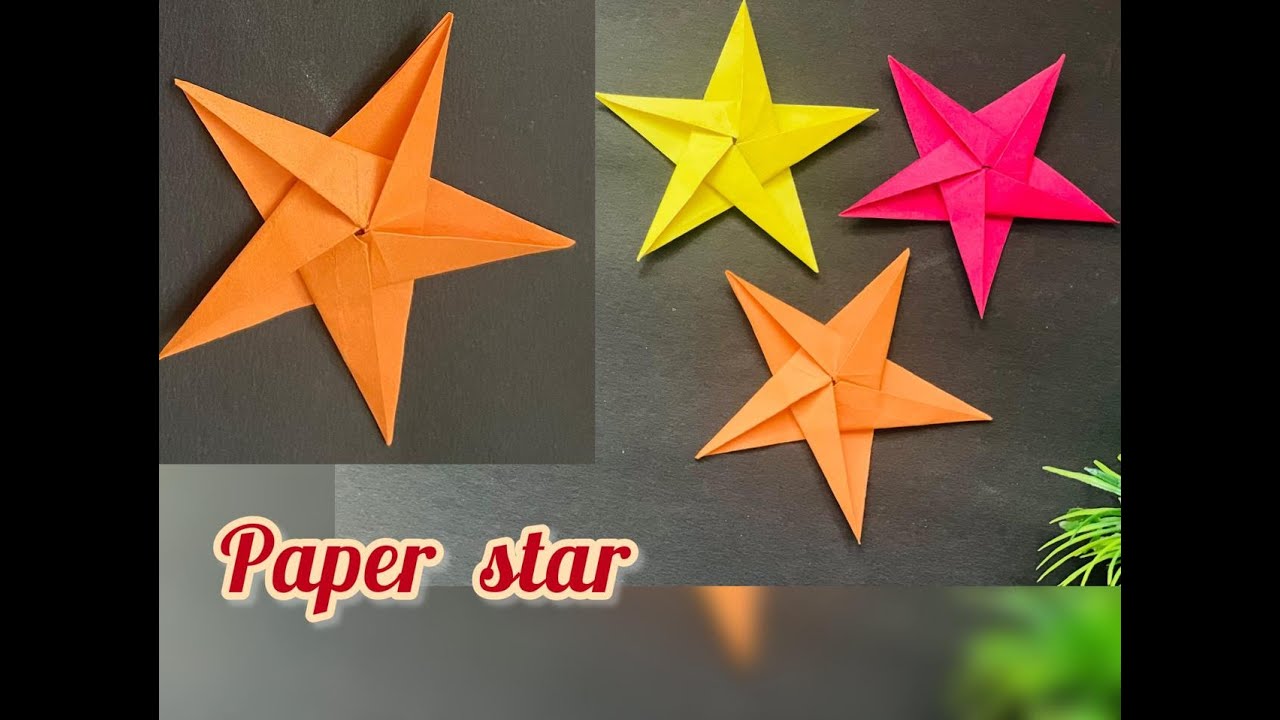 Paper Star | origami | paper star without glue | paper craft | MagicFold