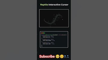 Reptile 🦎 Interactive Cursor #coding #memes