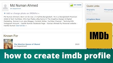 How to create imdb profile | imdb account | How to create imdb account by amazon | Md Numan Ahmed