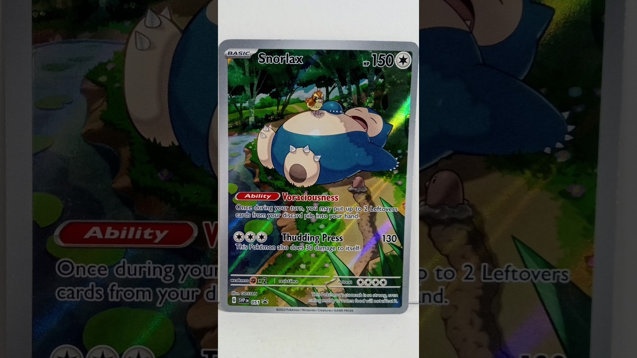 Snorlax Pokemon TCG Scarlet and Violet SV Promo Card 051 - Trading Frames