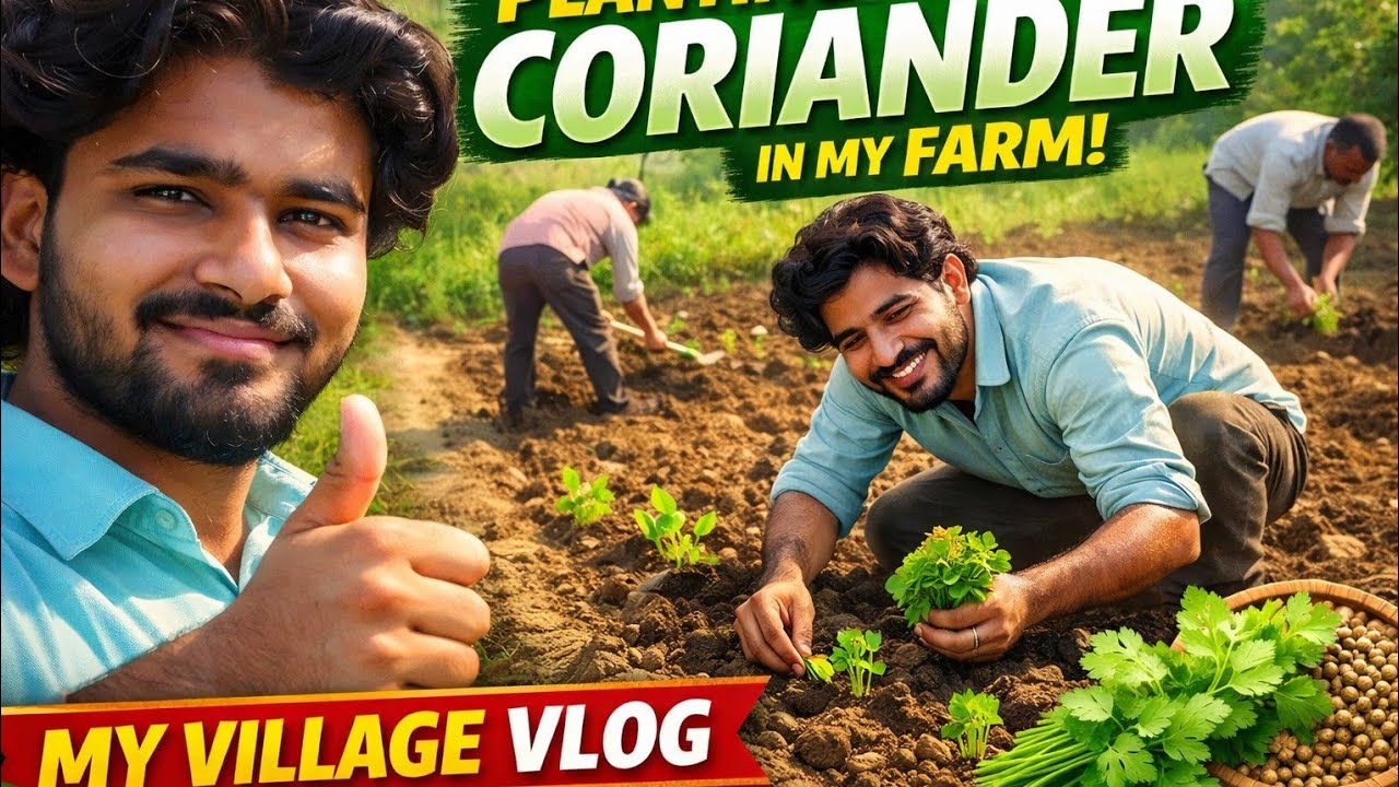 Aaj apne khet me dhaniya laga raha hoon🌱#viral#trending#reels#reelsvideo #explore#foryou#fyp#gaon