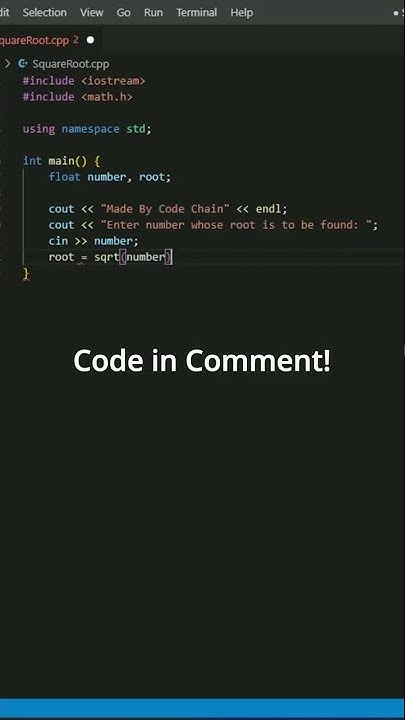 How to Make Square Root Finder in C++ | SOFTWARE - YouTube