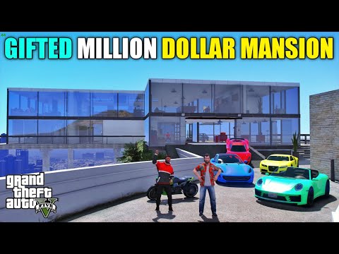 GTA 5 : MICHAEL GIFTED MILLION DOLLAR MANSION TO PRESIDENT || BB GAMING