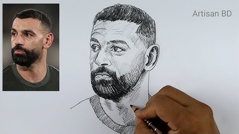 How to Draw Mohamed Salah Step By Step | Easy Pencil Sketch