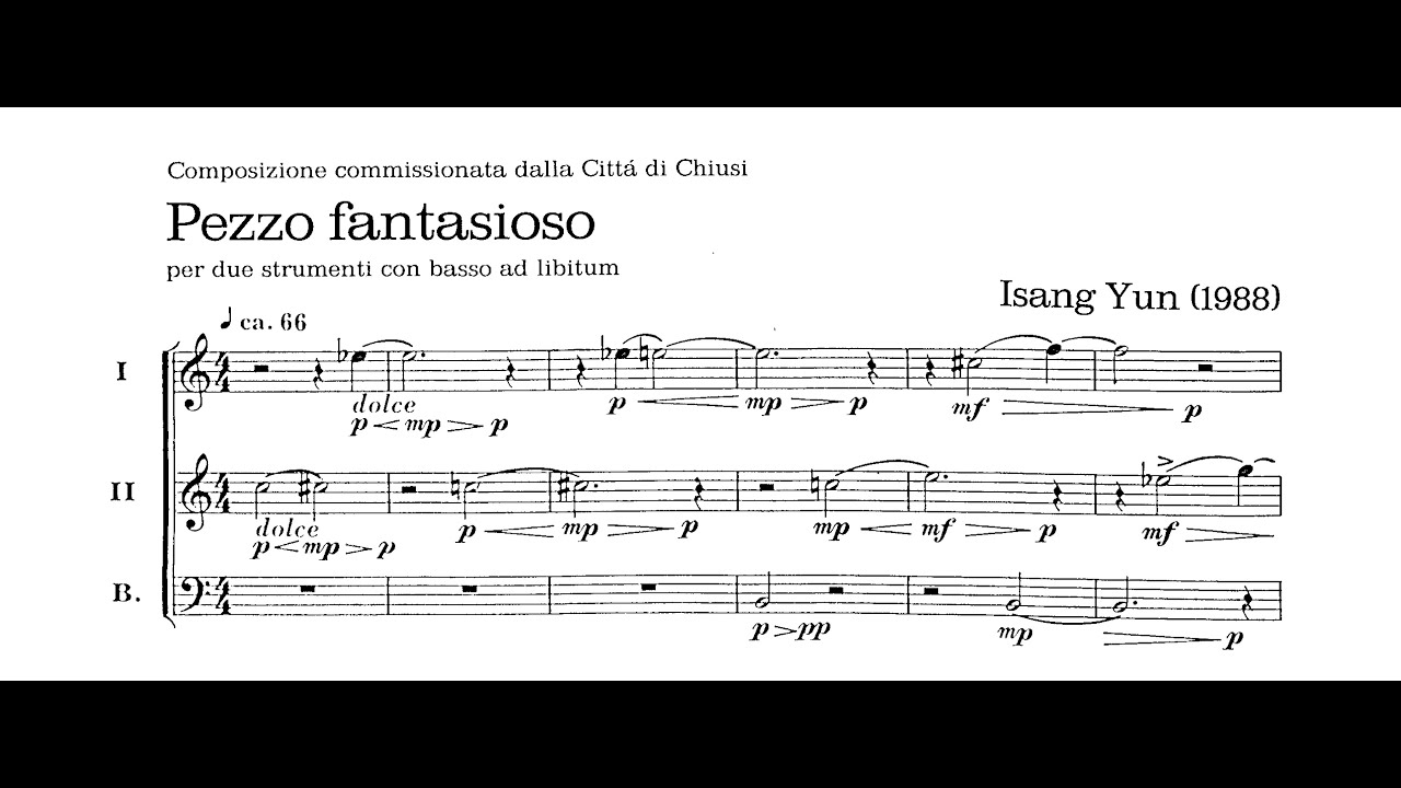 Isang Yun - Pezzo Fantasioso