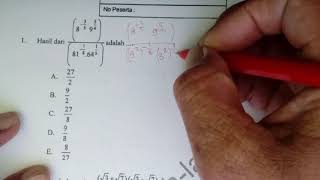 Pembahasan Soal UN Matematika IPA 2017 no. 1
