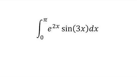 Integral from 0 to pi of e^2x sin(3x)