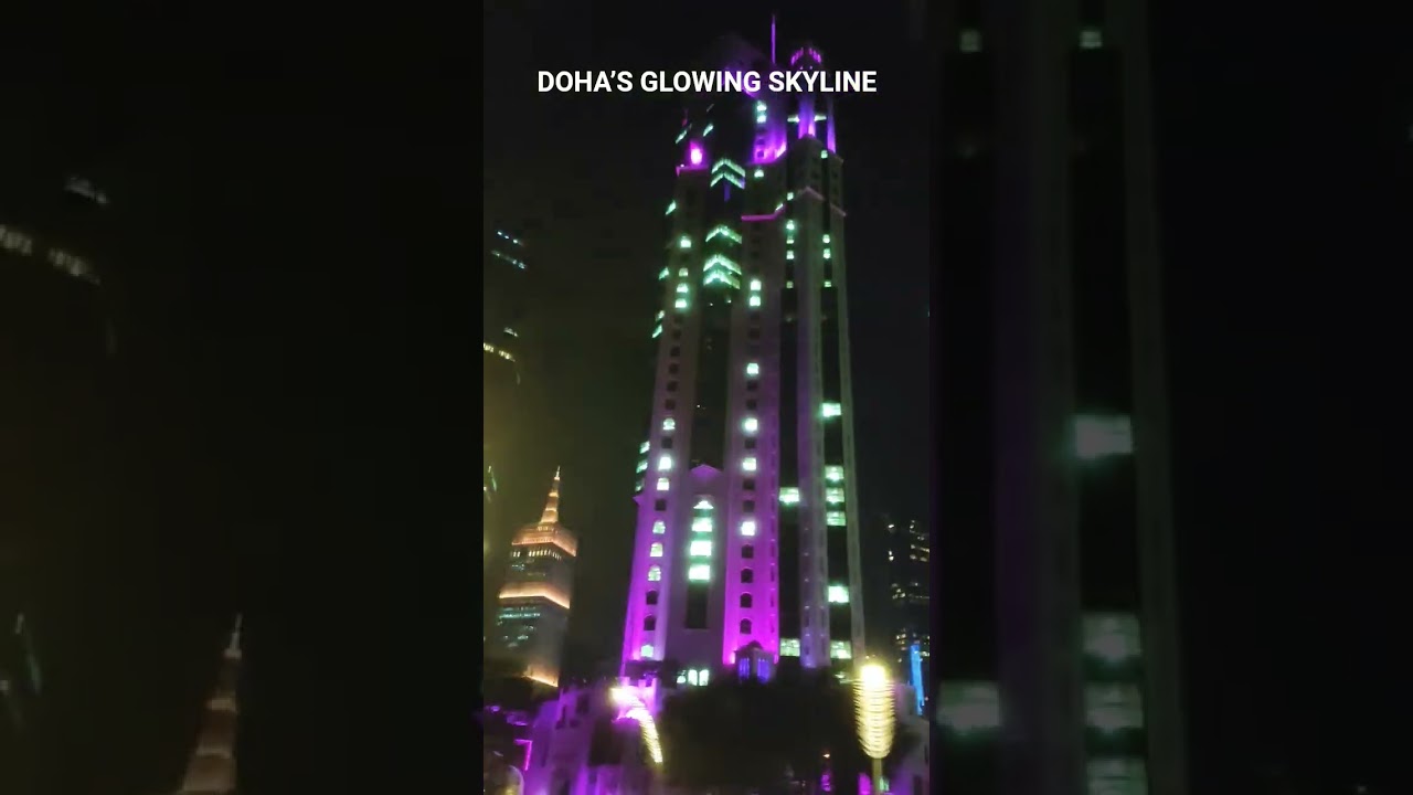 Doha After Dark ✨ West Bay’s Futuristic Night Skyline 