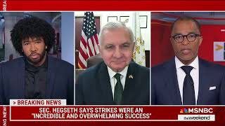 Reed Joins MSNBC to Discuss Trump Ordering U.S. Airstrike Attacks on Iran