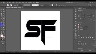 SF Letter mark logo design by illustrator