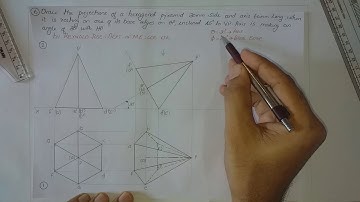 Problem-2.6 KTU-Engineering Graphics-Module-2; Projection of solids