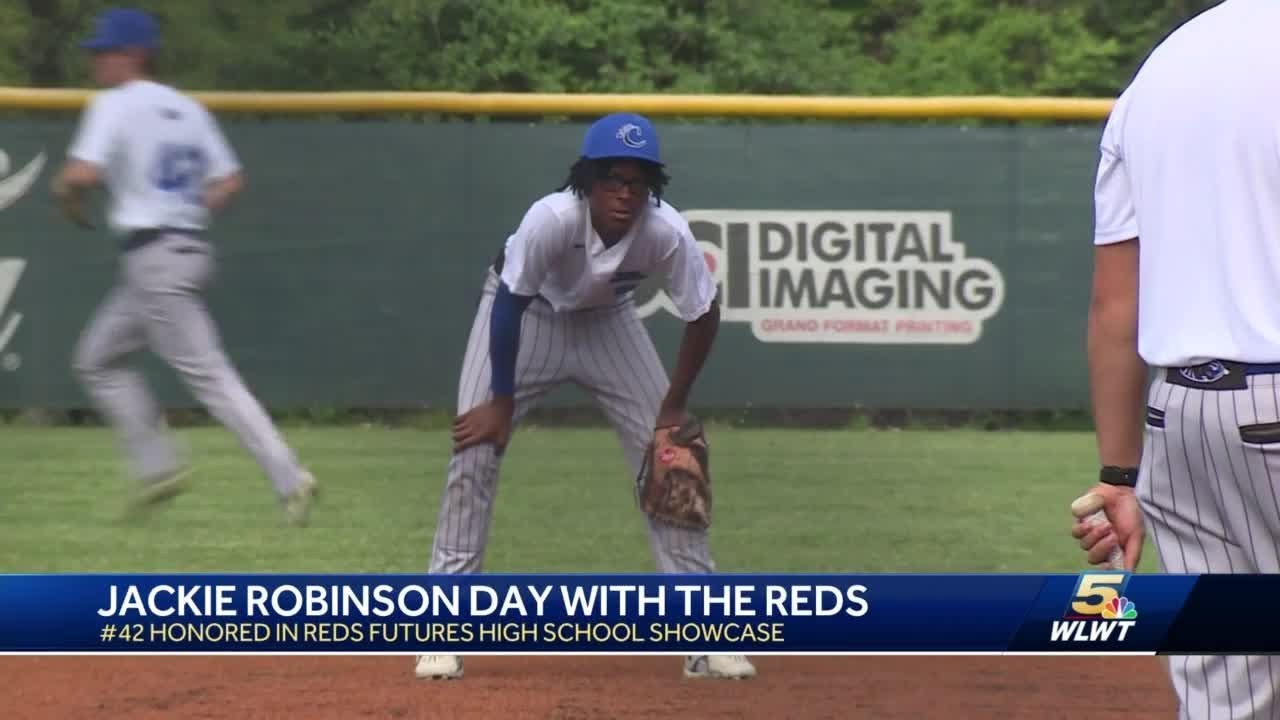 Reds celebrate Jackie Robinson Day at Futures High School ...