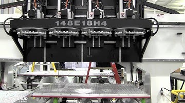 Tool Change Demo on Servo Adjustable Center Distance Spindles on E-Series by C.R. Onsrud CNC