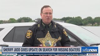Sheriff Grady Judd discusses search for missing boaters in Lake Eloise