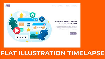 quietwave | CMS Landing Page Flat Design Timelapse