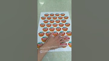 Mẫu tem kho gà xé lá chanh tròn  #intemnhan #inanhung #shorts